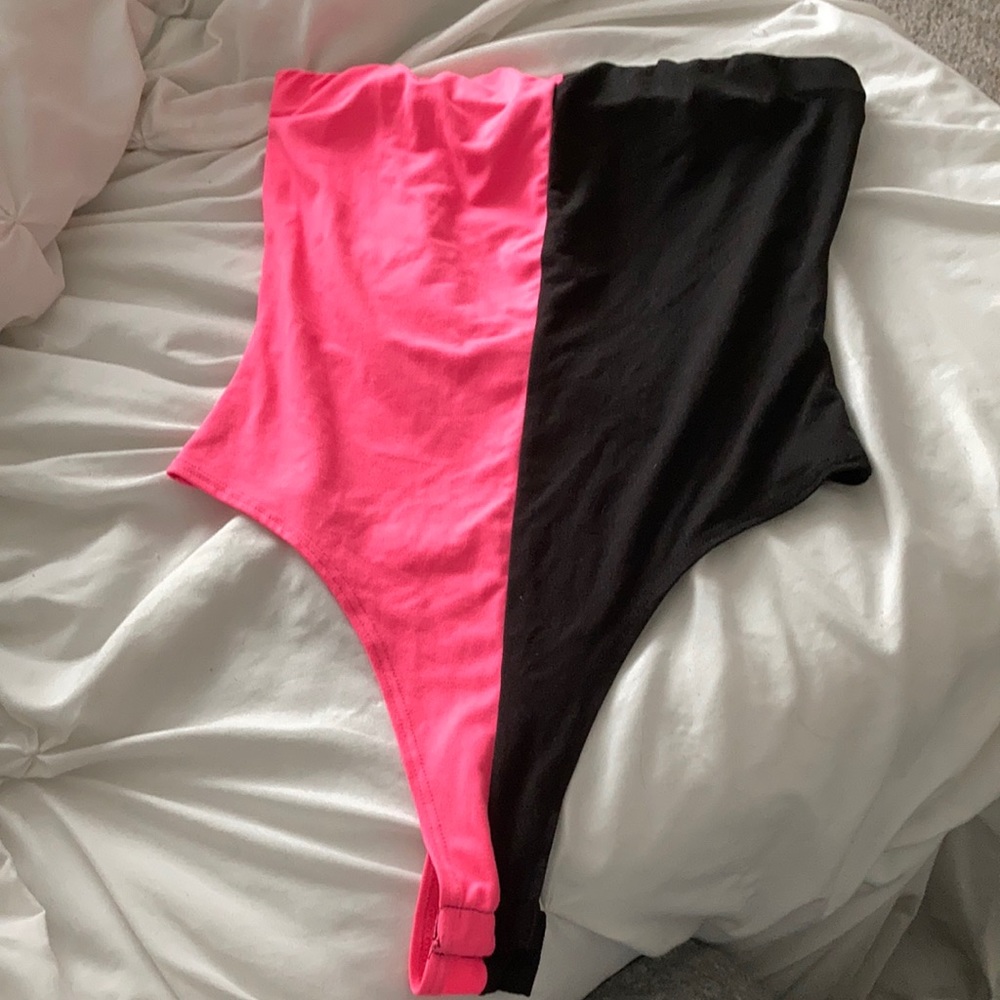 Pink & Black bodysuit